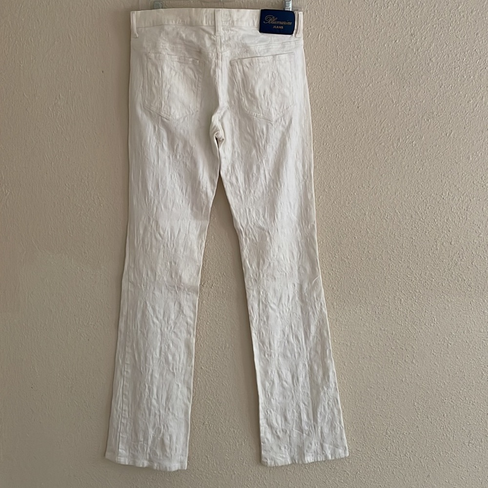 Blumarine, Textured White Jeans